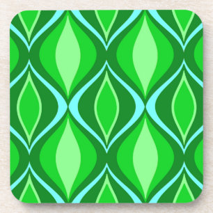 Dessous-de-verre Diamants modernes du milieu du siècle, vert émerau