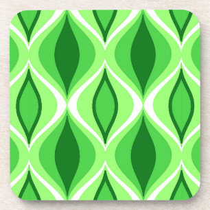 Dessous-de-verre Diamants modernes du milieu du siècle, vert émerau