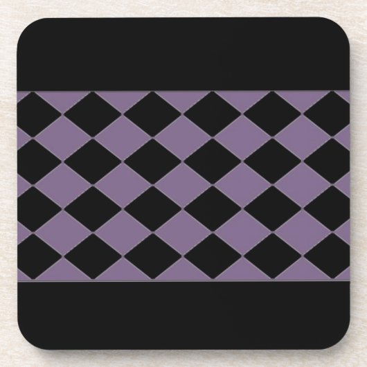 Dessous-de-verre Diamants noirs et violets (Devant)