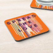 Dessous-de-verre Diffuser L'Amour Fondu Couleurs Citations Positive (Côté gauche)