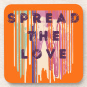 Dessous-de-verre Diffuser L'Amour Fondu Couleurs Citations Positive (Devant)