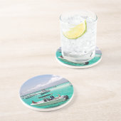 Dessous de verre d'îles de Grand Cayman de ville (Côté)