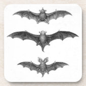 dessous de verre d'impression 3 chauves-souris Art (Devant)