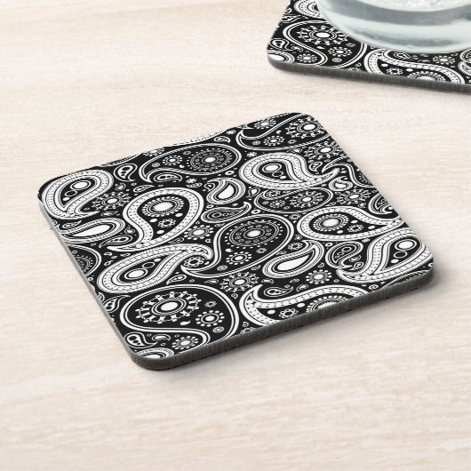 Dessous de verre d'impression en noir et blanc (Côté gauche)