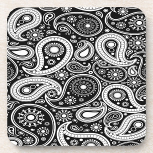 Dessous de verre d'impression en noir et blanc