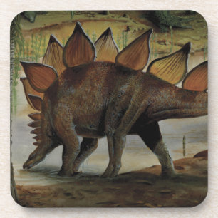 Dessous-de-verre Dinosaures vintages, Stegosaurus, Queue avec Spike