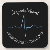 Dessous-de-verre Diplôme de cardiologue électrocardiogramme (Devant)