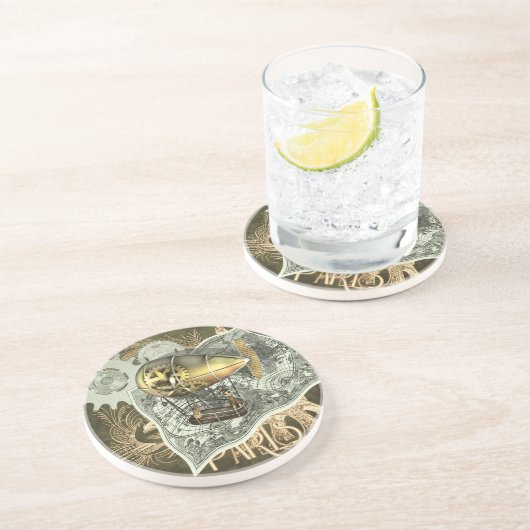 Dessous de verre dirigeables de grès de visite (Côté)