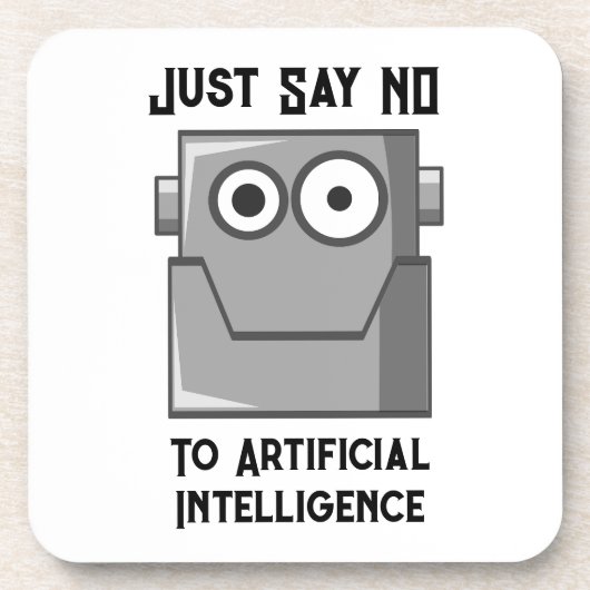 Dessous-de-verre Disons Non à l'Intelligence Artificielle (Devant)