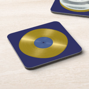 Dessous-de-verre Disque vinyle album or en or