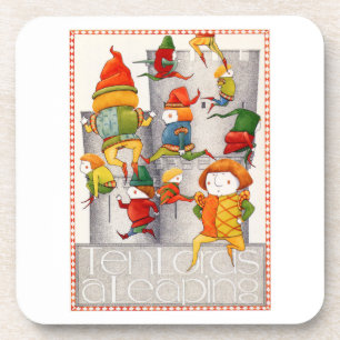 Dessous-de-verre Dix Seigneurs sautant Hard Plastic Coasters
