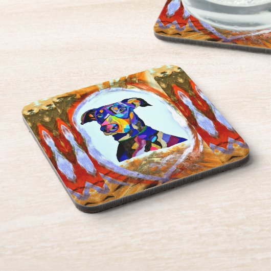 Dessous de verre Doberman (Côté gauche)