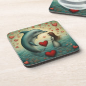 Dessous-de-verre Dolphin Love 1 (Côté gauche)