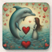 Dessous-de-verre Dolphin Love 1 (Devant)