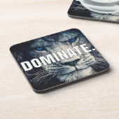 Dessous-de-verre Dominer - Motivation Lion (Côté gauche)