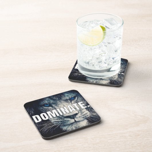Dessous-de-verre Dominer - Motivation Lion (Côté Droit)