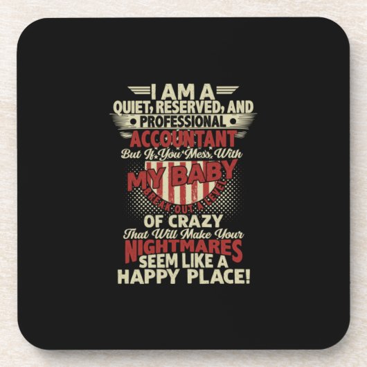 Dessous-de-verre Don comptable | Je Suis Un Comptable Professionnel (Devant)