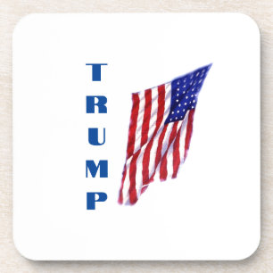 Dessous-de-verre Donald Trump American Flag Pop Art