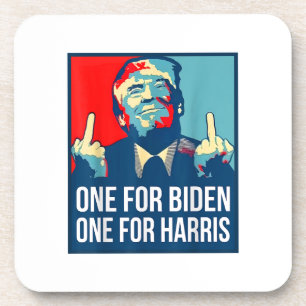 Dessous-de-verre Donald Trump Middle Finger Biden Harris America Re