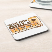 Dessous-de-verre Donnez à cette fille un ND de bière (Côté gauche)