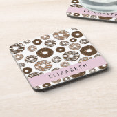 Dessous-de-verre Donuts Au Chocolat, Donuts Au Caramel, Glace, Votr (Côté gauche)