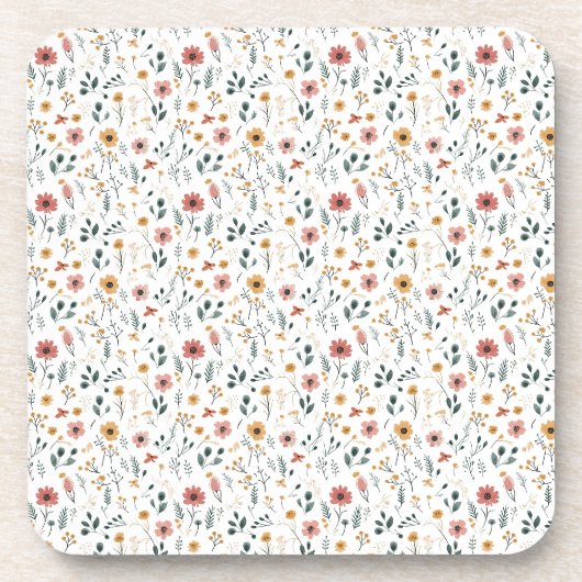 Dessous-de-verre Doodle de Fleur Sauvage (Devant)
