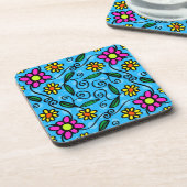 dessous de verre doodle fleurs (Côté gauche)