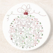 Dessous de verre d'ornement de Noël (Devant)