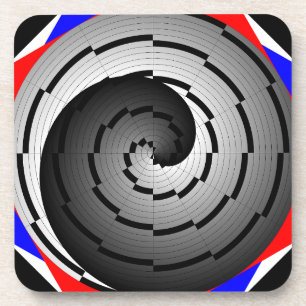 Dessous-de-verre Double Yin Yang Spiral par Kenneth Yoncich