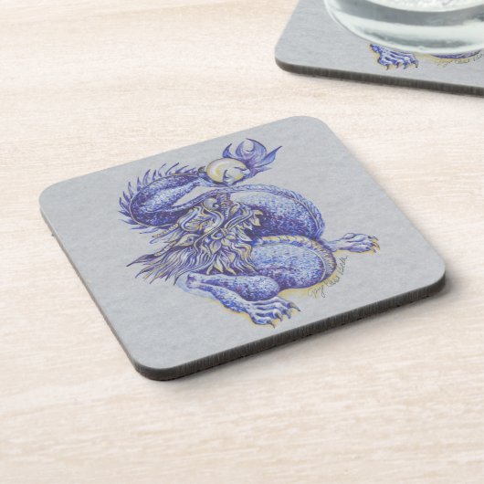 Dessous-de-verre Dragon bleu (Côté gauche)