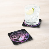 Dessous-de-verre Dragon Celtique Rond (Côté Droit)