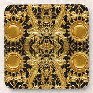 Dessous-de-verre dragon doré