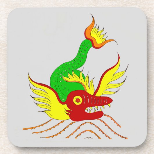 Dessous-de-verre dragon effrayant (Devant)