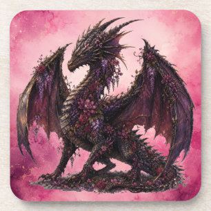 Dessous-de-verre Dragon Fleur Dragon Fantastique Botanique