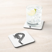 Dessous-de-verre Dragon noir et blanc (Côté Droit)
