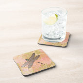 Dessous-de-verre Dragonfly d'impressions roses (Côté Droit)