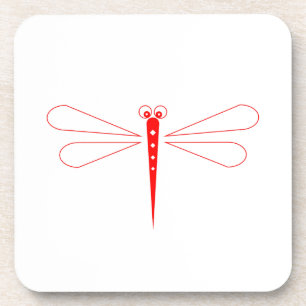 Dessous-de-verre Dragonfly - Hard Plastic coasters - set of 6