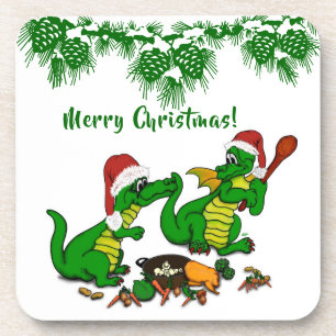 Dessous-de-verre Dragons - Joyeux Noël ! - aujourd'hui je vais cuis