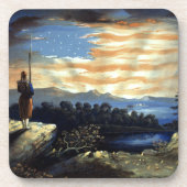 Dessous-de-verre Drapeau américain céleste dans le ciel, Zouave Gue (Devant)