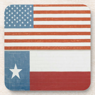 Dessous-de-verre Drapeau américain et texan USA Rouge Blanc et Bleu
