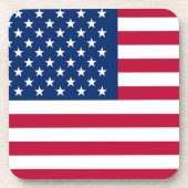 Dessous-de-verre Drapeau américain patriotique rouge blanc et bleu (Devant)