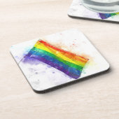 Dessous-de-verre Drapeau arc-en-ciel gris (Côté gauche)