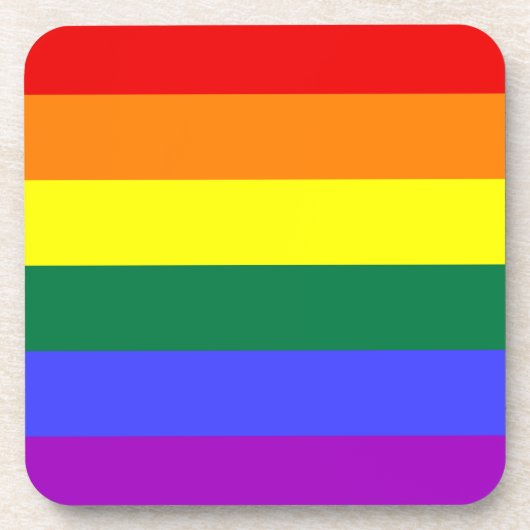 Dessous-de-verre Drapeau arc-en-ciel LGBT Pride (Devant)