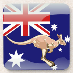Dessous-de-verre Drapeau brillant australien