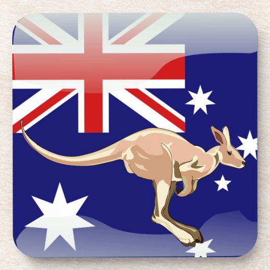 Dessous-de-verre Drapeau brillant australien (Devant)