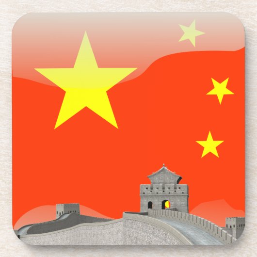 Dessous-de-verre Drapeau brillant chinois (Devant)