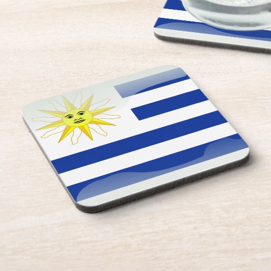 Dessous-de-verre Drapeau brillant de l'Uruguay (Côté gauche)