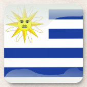 Dessous-de-verre Drapeau brillant de l'Uruguay (Devant)