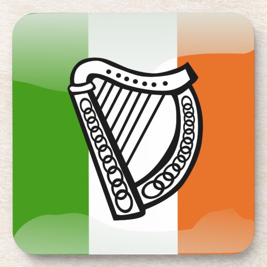 Dessous-de-verre Drapeau brillant irlandais (Devant)