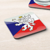 Dessous-de-verre Drapeau brillant tchèque (Côté gauche)